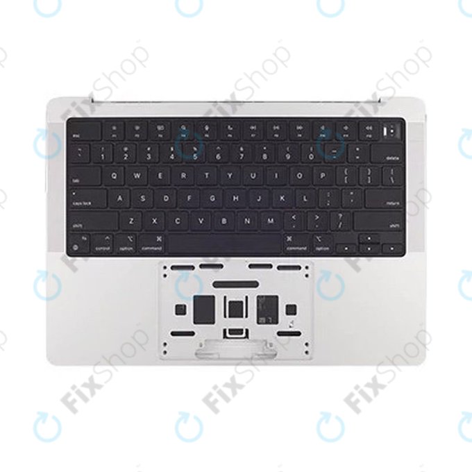 Oberer Tastaturrahmen für MacBook Pro 14", A2442 (2021), A2779 (2023), mit US-Tastatur und Akku, Silver, 661-21973, Genuine Apple