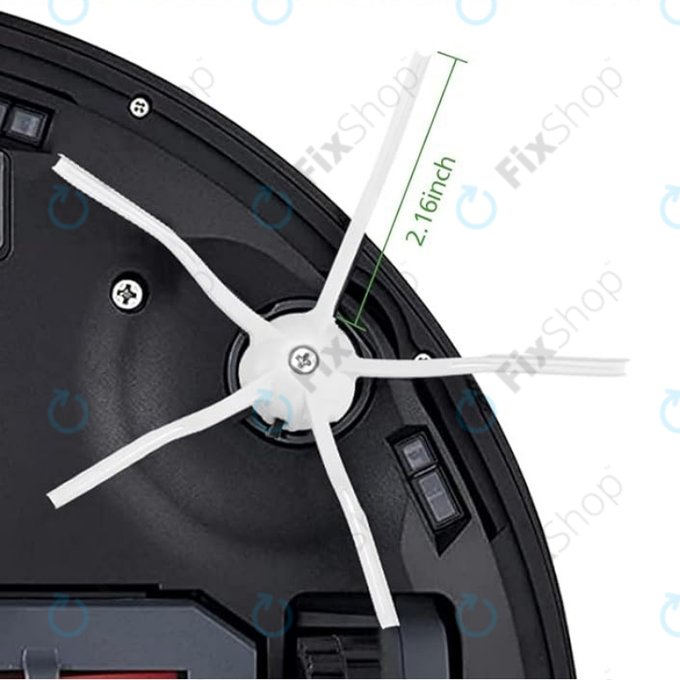 Ersatzteilset für Xiaomi Roborock Q7+, Q7 Max, Q7 Max+ (1x Hauptbürste, 2x Filter, 2x Seitenbürste – weiß, 2x Wischtuch, 2x Staubbeutel)