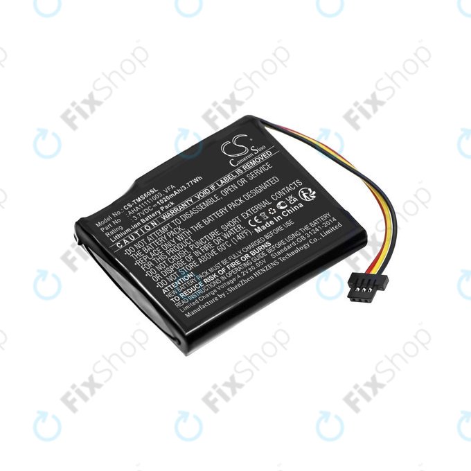 Batterie für TomTom Start 60, 1020mAh, Li-Ion, 3.7V, VFA, HQ