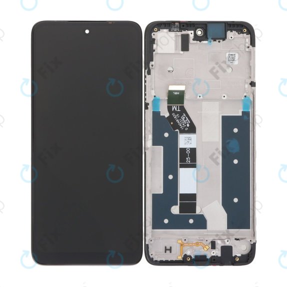 Motorola Moto G35 5G - LCD Display + Touchscreen Front Glas + Rahmen (Black) TFT