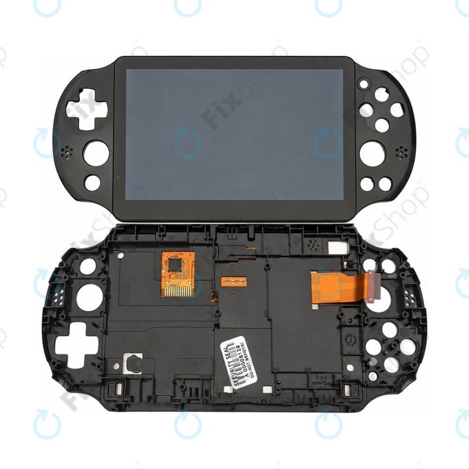 Sony Playstation Vita 1000 - LCD Display + Touchscreen Front Glas + Rahmen (Black) Refurbished