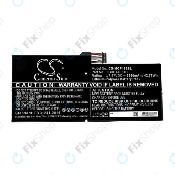 Microsoft Surface Pro 7 - Akku Batterie G3HTA061H 5650mAh HQ