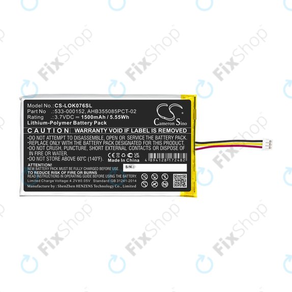 Akku batterie für Logitech G913, G913 TKL, G915, G915TKL, 1500mAh, Li-Pol, 3.7V, 533-000152, HQ