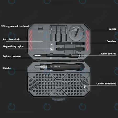 Xiaomi DELIXI - 145-teiliges Schraubenzieher-Set