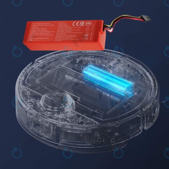 Batterie für pre Xiaomi Mi Robot Vacuum Mop 2 (Mijia 2C), 2 Pro, P1904-4S2P-MM, Li-Ion, 14.4V 6500mAh