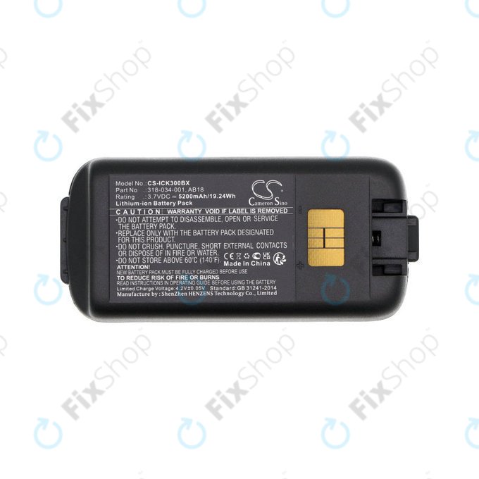 Batterie für Intermec CK3, CK3A, CK3X, CK3R, CK3C, CK3C1, CK3N, 5200mAh, Li-Ion, 3.7V, 318-034-001, HQ