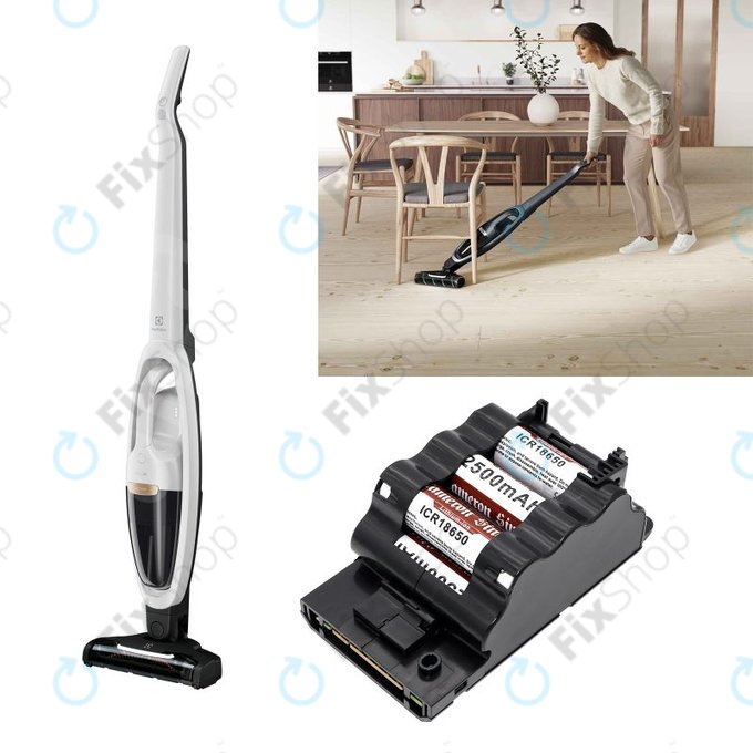 Akku batterie für Electrolux Well Q8, WQ81-3OMB, WQ81-PANIM, 2500mAh, Li-Ion, 25.2V, BABP259LI20-TP, HQ