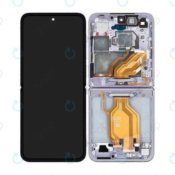 Xiaomi Mix Flip 2405CPX3DC - LCD Display + Touchscreen Front Glas + Rahmen (Purple) - 560003000N800 Genuine Service Pack