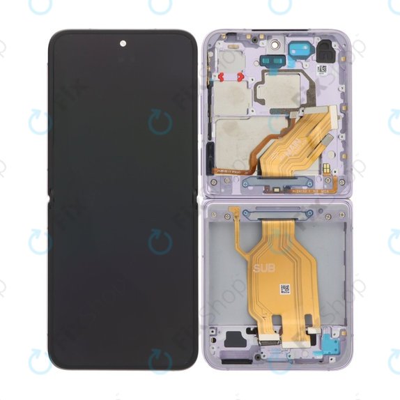 Xiaomi Mix Flip 2405CPX3DC - LCD Display + Touchscreen Front Glas + Rahmen (Purple) OLED