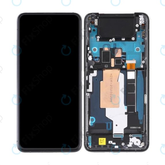Asus Zenfone 7 Pro ZS671KS - LCD Display + Touchscreen Front Glas + Rahmen (Aurora Black) OLED
