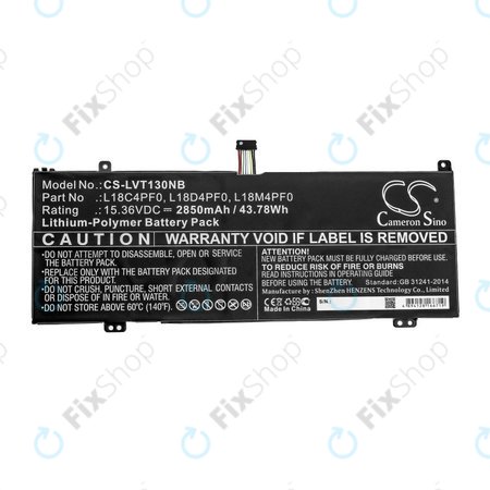 Batterie für Lenovo ThinkBook 13s, 14s, 2850mAh, Li-Pol, 15.36V, L18C4PF0, HQ