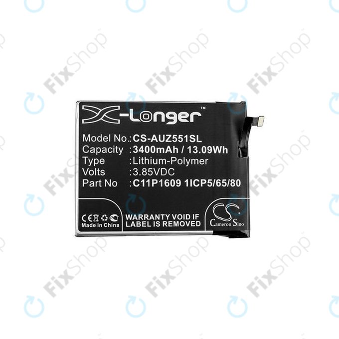 Asus Zenfone 3 Max ZC553KL (X00DD), 4 Max ZC554KL (X00ID) - Akku Batterie C11P1609 3400mAh HQ