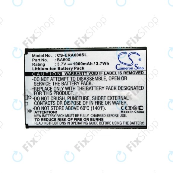 Akku batterie für Sony Ericsson Kumquat, ST25, ST25i, Xperia U, 1000mAh, Li-Ion, 3.7V, BA600, HQ