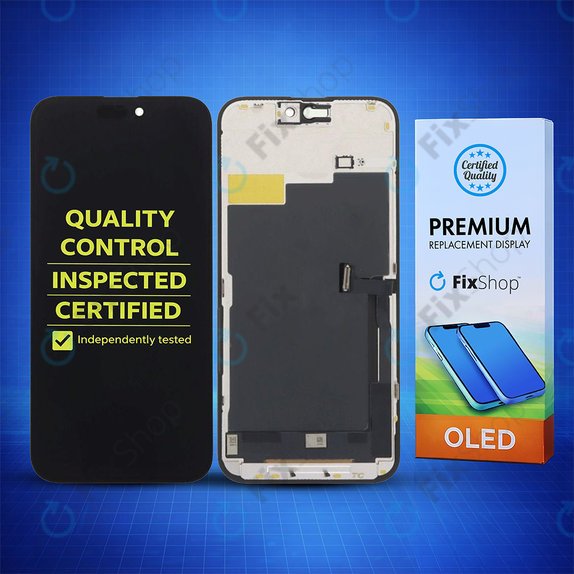 Apple iPhone 15 Pro Max - LCD Display + Touchscreen Front Glas + Rahmen Hard OLED FixPremium