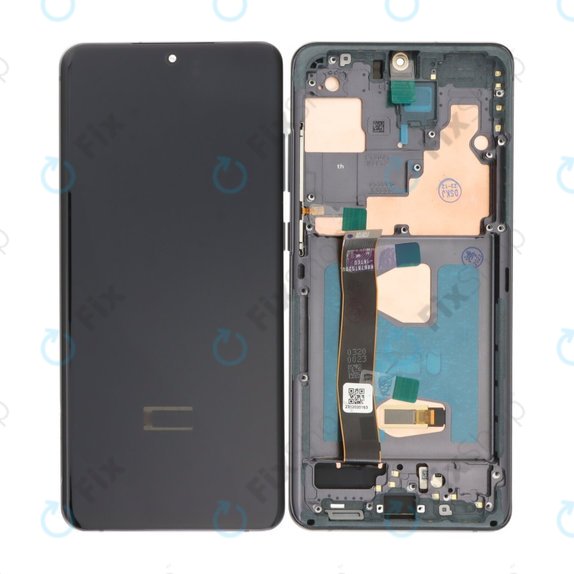 Samsung Galaxy S20 Ultra G988F - LCD Display + Touchscreen Front Glas + Rahmen (Cosmic Black) OLED