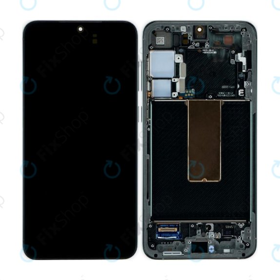 Samsung Galaxy S23 Plus S916B - LCD Display + Touchscreen Front Glas + Rahmen (Phantom Black) OLED