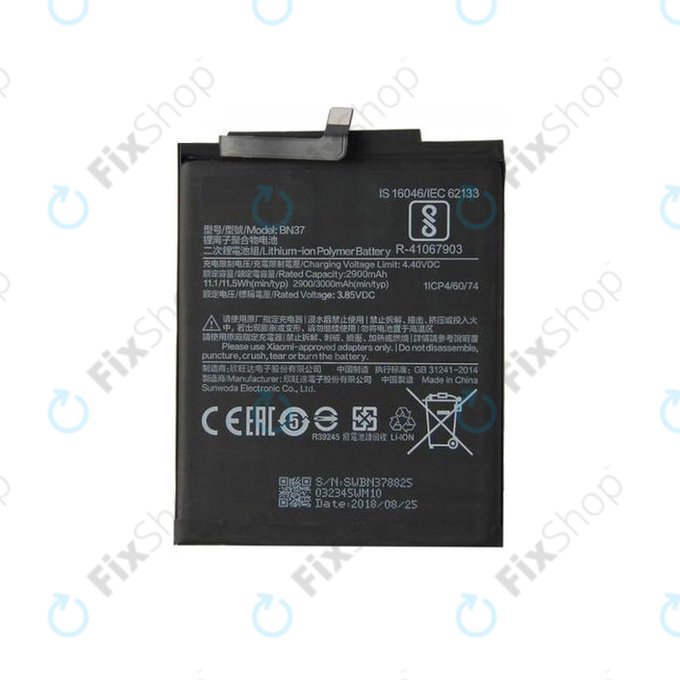 Xiaomi Redmi 6, Redmi 6A - Akku Batterie BN37 3000mAh