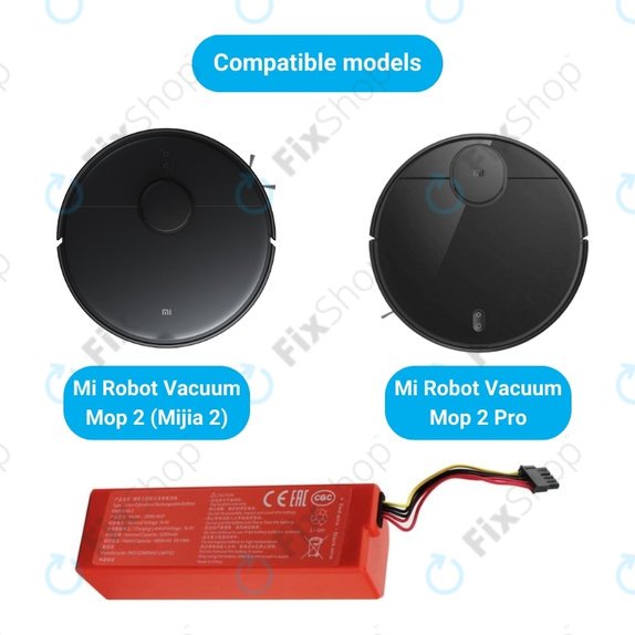 Xiaomi Mi Robot Vacuum Mop 2 (Mijia 2C), 2 Pro - Akku Batterie D099-4S2P Li-Ion 14.4V 5600mAh
