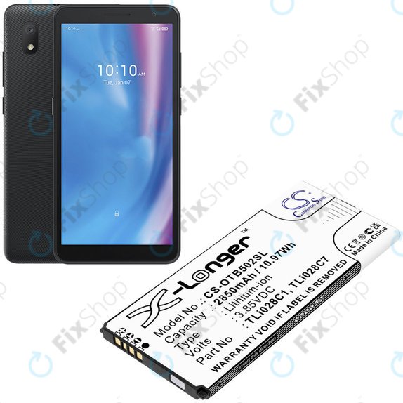 Batterie für Alcatel 1b 2020, Alcatel Ot-5002a, 2850mAh, Li-Ion, 3.85V, TLI028C1, HQ