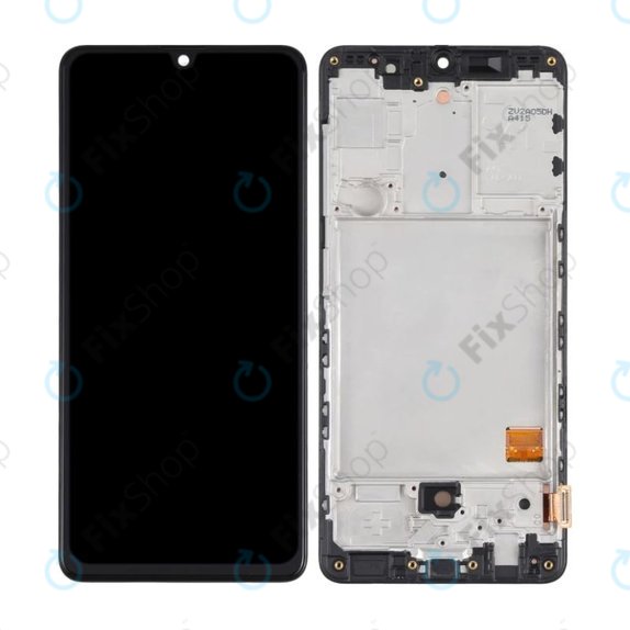 Samsung Galaxy A41 A415F - LCD Display + Touchscreen Front Glas + Rahmen (Prism Crush Black) OLED