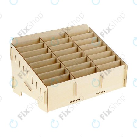 Universeller Holzständer / Organizer für Telefone mit 24 Fächern