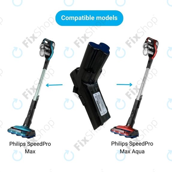 Philips SpeedPro Max, SpeedPro Max Aqua - Akku Batterie 18650HE2 Li-Ion 18.0V 2400mAh
