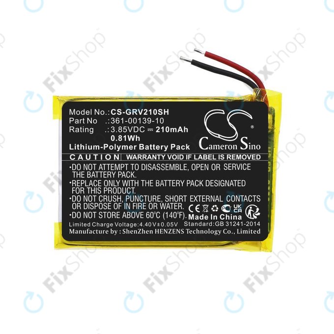Akku batterie für Garmin Venu 2, 210mAh, Li-Pol, 3.85V, 361-00139-10, HQ