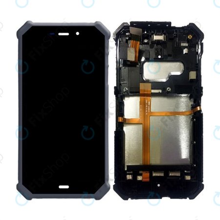 Caterpillar CAT S50 - LCD Display + Touchscreen Front Glas + Rahmen (Black) TFT