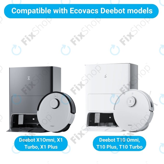 Ersatzteilset für Ecovacs X1 Omni, T10 (1x Hauptbürste, 2x Filter, 2x Seitenbürste, 4x Wischtuch, 2x Staubbeutel)