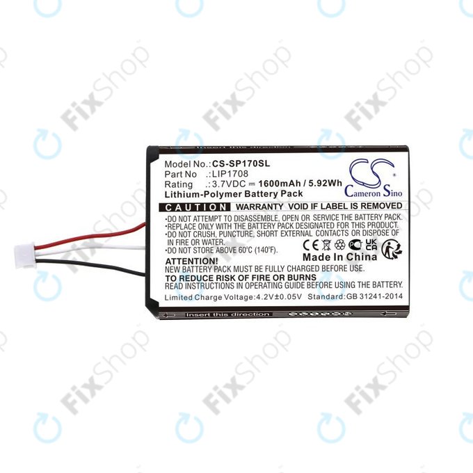 Akku batterie für Sony PS5 DualSense, 1600mAh, Li-Pol, 3.7V, LIP1708, HQ
