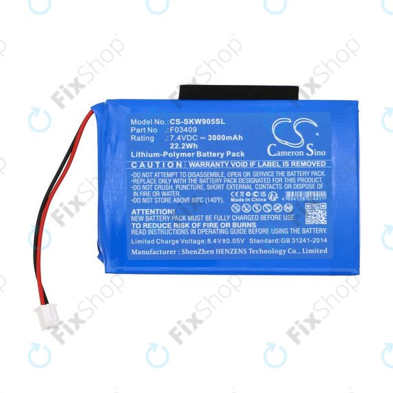 Akku batterie für Satlink WS-6902, WS-6905, 3000mAh, Li-Pol, 7.4V, F03409, HQ