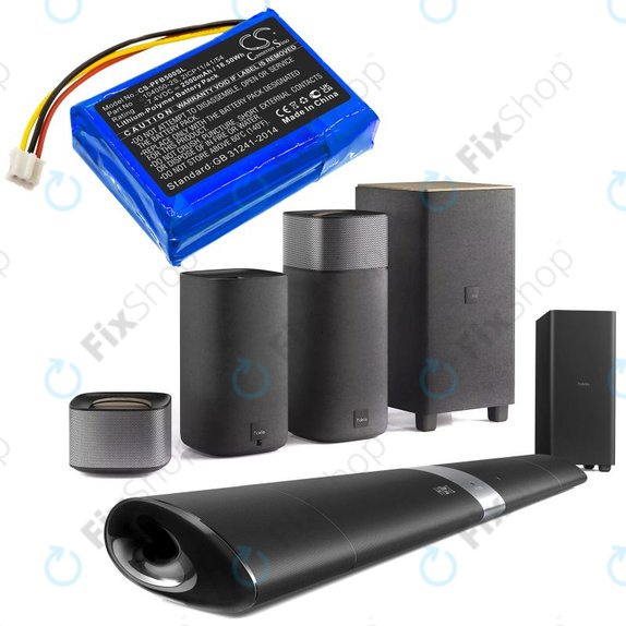 Akku batterie für Philips Fidelio B5/12, Fidelio HTL9100, Fidelio HTL9300, 2500mAh, Li-Pol, 7.4V, 104050-2S, HQ