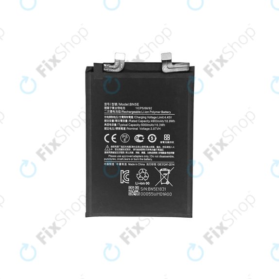 Xiaomi Poco X4 Pro 5G, Redmi Note 11 Pro 4G, Redmi Note 11 Pro 5G - Akku Batterie BN5E 5000mAh