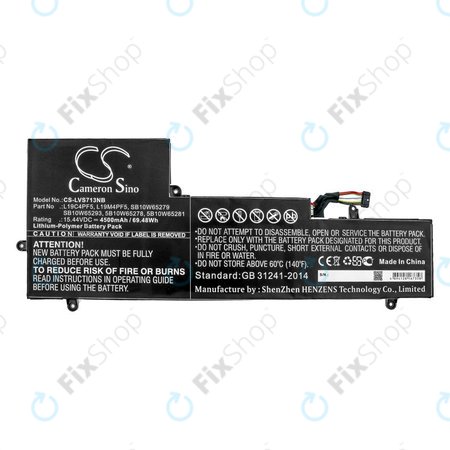 Akku batterie für Lenovo Yoga Slim 7-15IIL, 4500mAh, Li-Pol, 15.44V, L19C4PF5, HQ