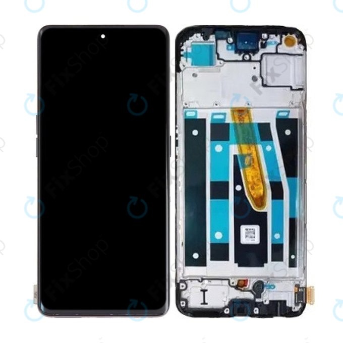 Oppo Reno 8 T - LCD Display + Touchscreen Front Glas + Rahmen (Black Starlight) OLED