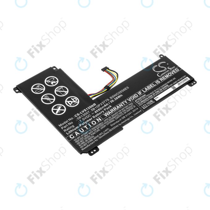 Batterie für Lenovo IdeaPad 120S, 4050mAh, Li-Pol, 7.5V, 0813007, HQ