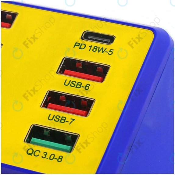 Mechanic iCharge 8 Pro - USB-Ladestation mit USB-C + Wireless Charger