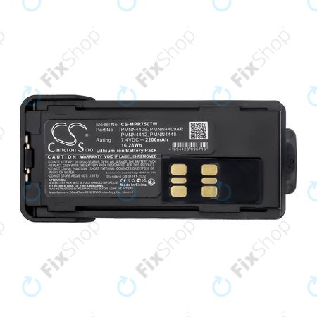 Batterie für Motorola Dp2600e, Dp4000, P8608, Xpr3000, Xpr7350, 2200mAh, Li-Ion, 7.4V, PMNN4409, HQ