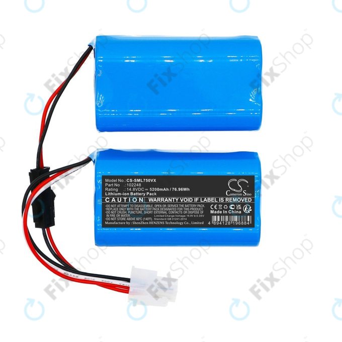 Batterie für Symbo Laserbot 750, 5200mAh, Li-ion, 14.8V, 102248, HQ