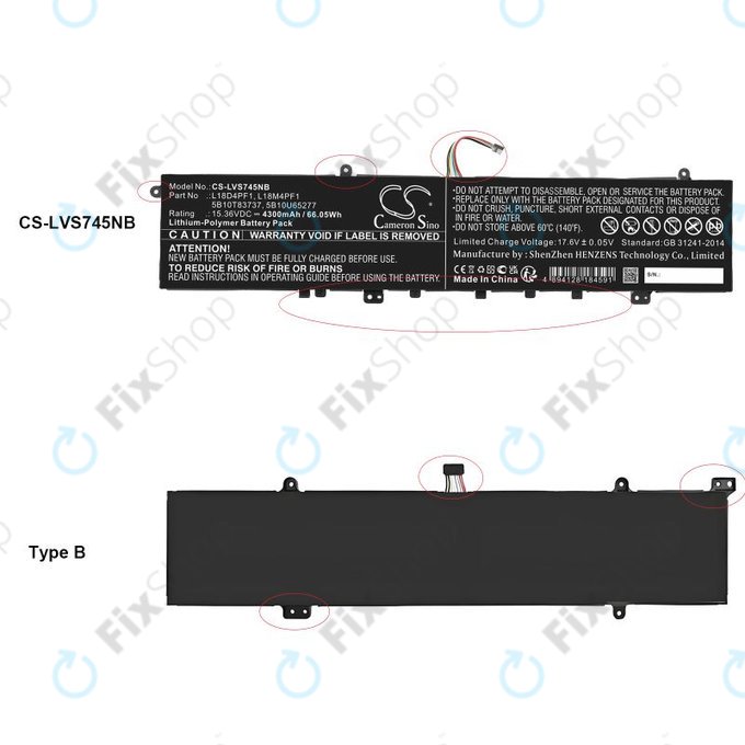 Akku batterie für Lenovo Yoga, 4300mAh, Li-Pol, 15.36V, L18D4PF1, HQ
