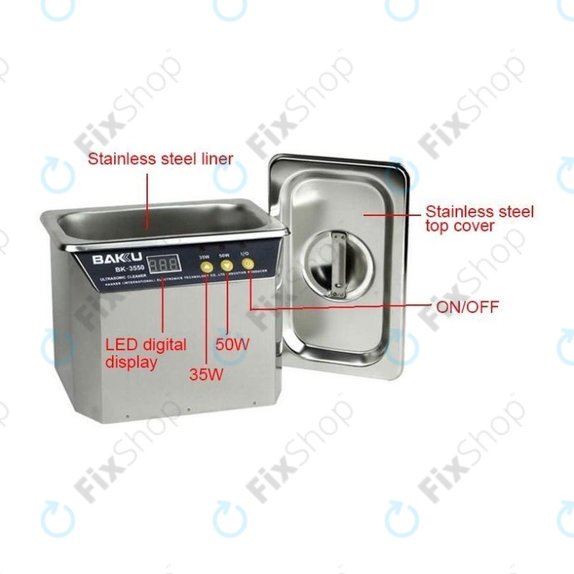 Baku BK-3550 - Edelstahl-Ultraschallreiniger - 0.5L