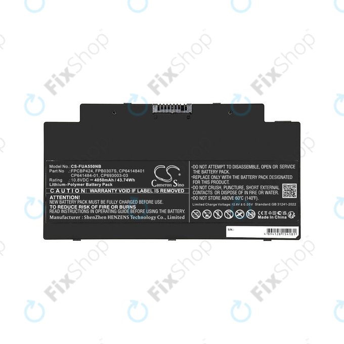 Batterie für Fujitsu Lifebook AH77, A556, A3510, U536, 4050mAh, Li-Pol, 10.8V, CP641484-01, HQ
