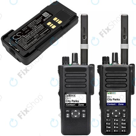 Batterie für Motorola DP2600, 4000, 4600, 4800, XPR3000, XPR3300, 3350mAh, Li-Ion, 7.4V, PMNN4409, HQ
