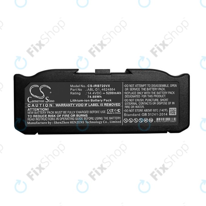 iRobot Roomba e-series, i-series - Akku Batterie ABL-D1, 4624864, ABL-D2 Li-Ion 14.4V 5200mAh HQ
