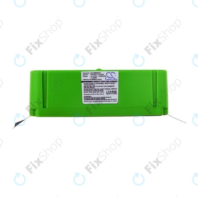 iRobot Roomba 600, 800, 900-series - Akku Batterie 4502233, 4374392, 2130LI Li-Ion 14.4V 5200mAh HQ