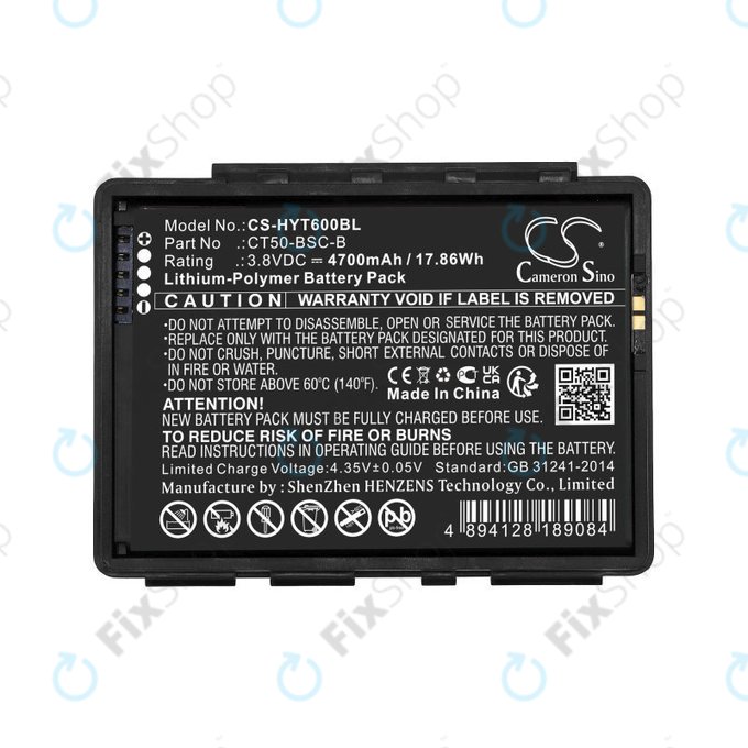 Batterie für Honeywell CT50, Dolphin CT60, 4700mAh, Li-Pol, 3.8V, CT50-BSC-B, HQ