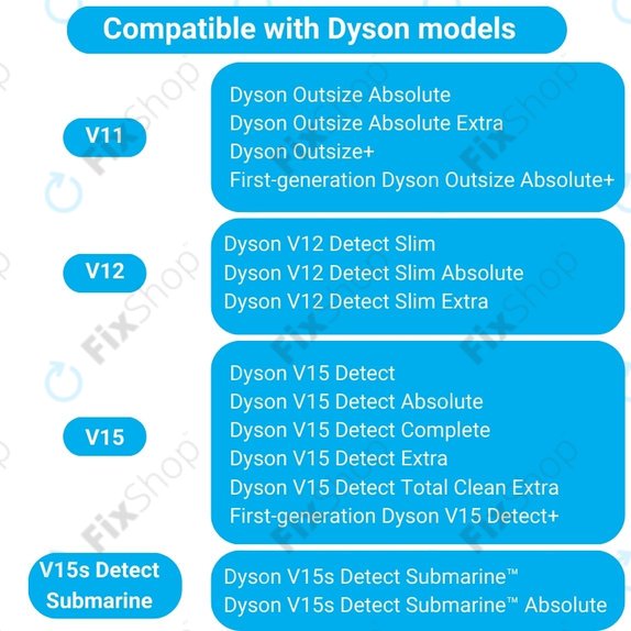 Dyson V11, V12, V15, V15s Detect Submarine - Slim Fluffy Hauptbürste (Soft Roller)