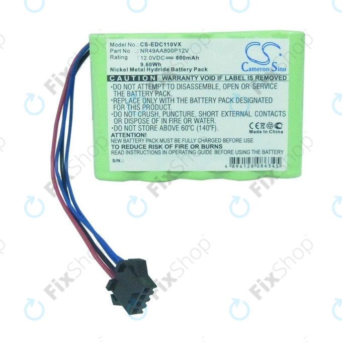 Ecovacs Deebot CR-series - Akku Batterie NR49AA800P12V Ni-MH 12.0V 800mAh HQ