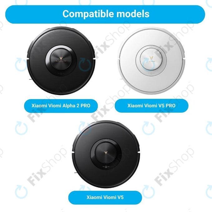 Ersatzteilset für Xiaomi Viomi Alpha 2 PRO, V5 PRO, V5 (2x Hauptbürsten, 4x Filter, 4x Seitenbürsten)