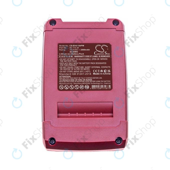 Einhell 18V - Akku Batterie 45.114.36 Li-Ion 18.0V 2000mAH HQ